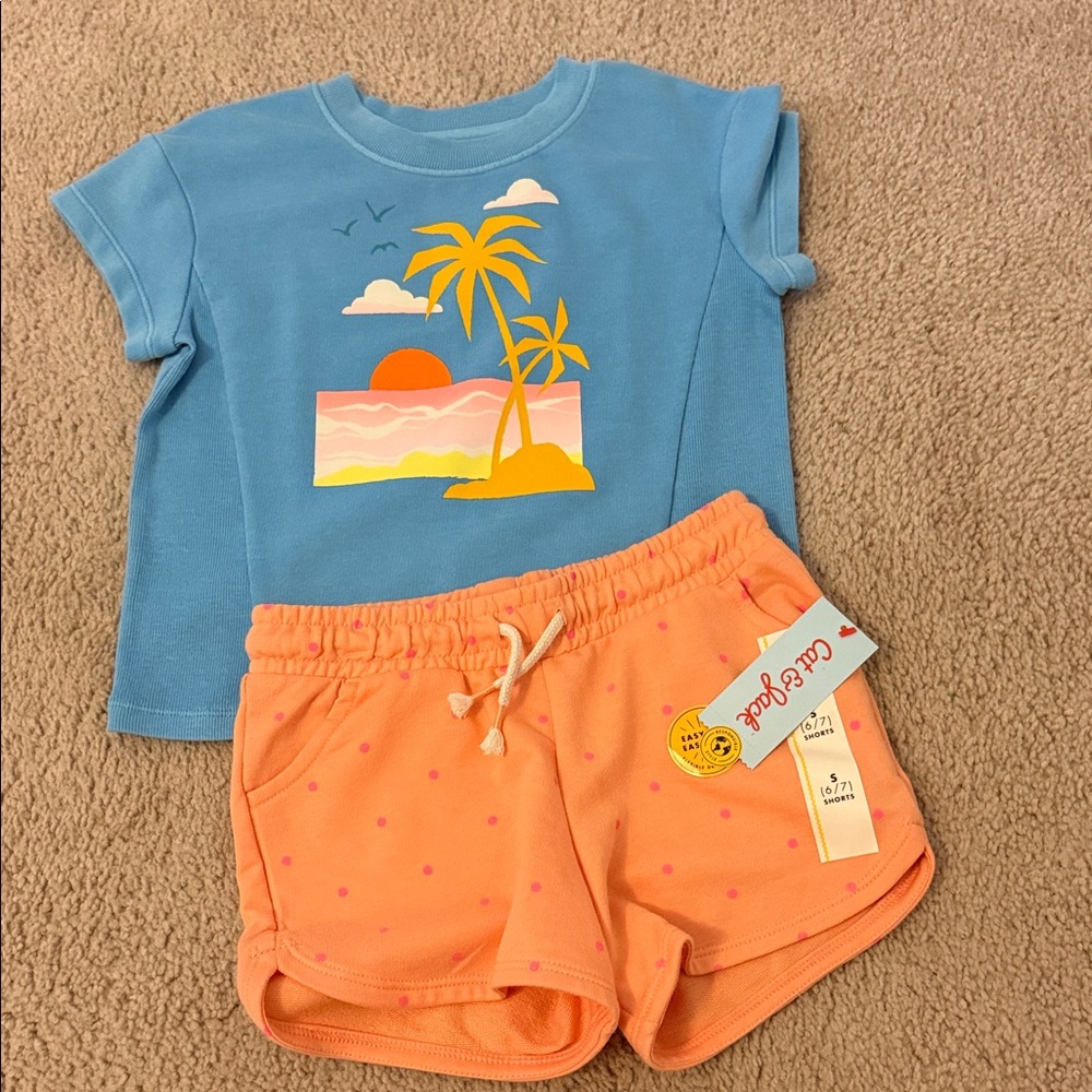 Cat & Jack Blue and Orange Kids Matching Set